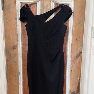 Karen Millen Iconic Vintage Style Black Wiggle sheath Dress UK Sz 12 US 6